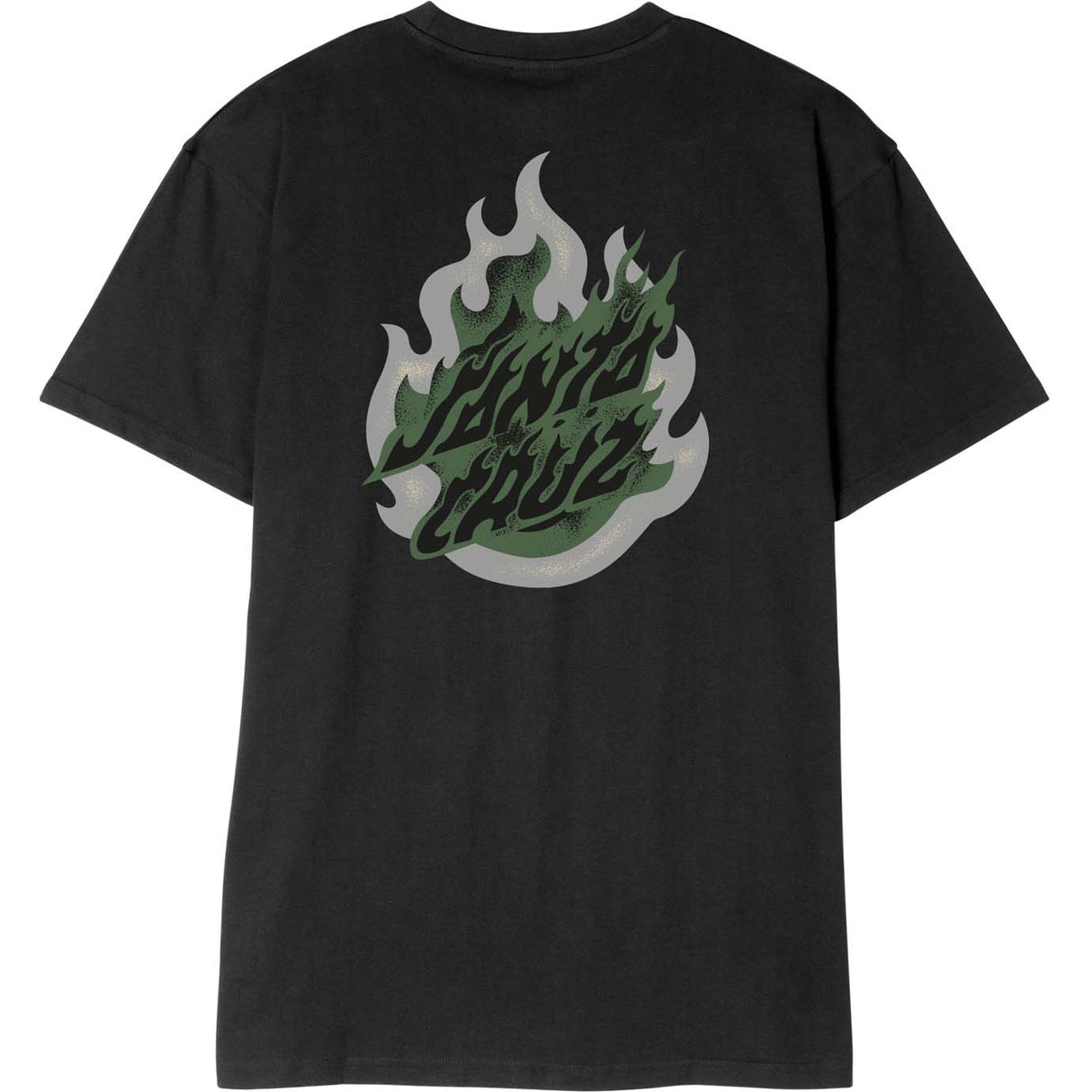 Santa Cruz Ultimate Flame Dot T Shirt - Black