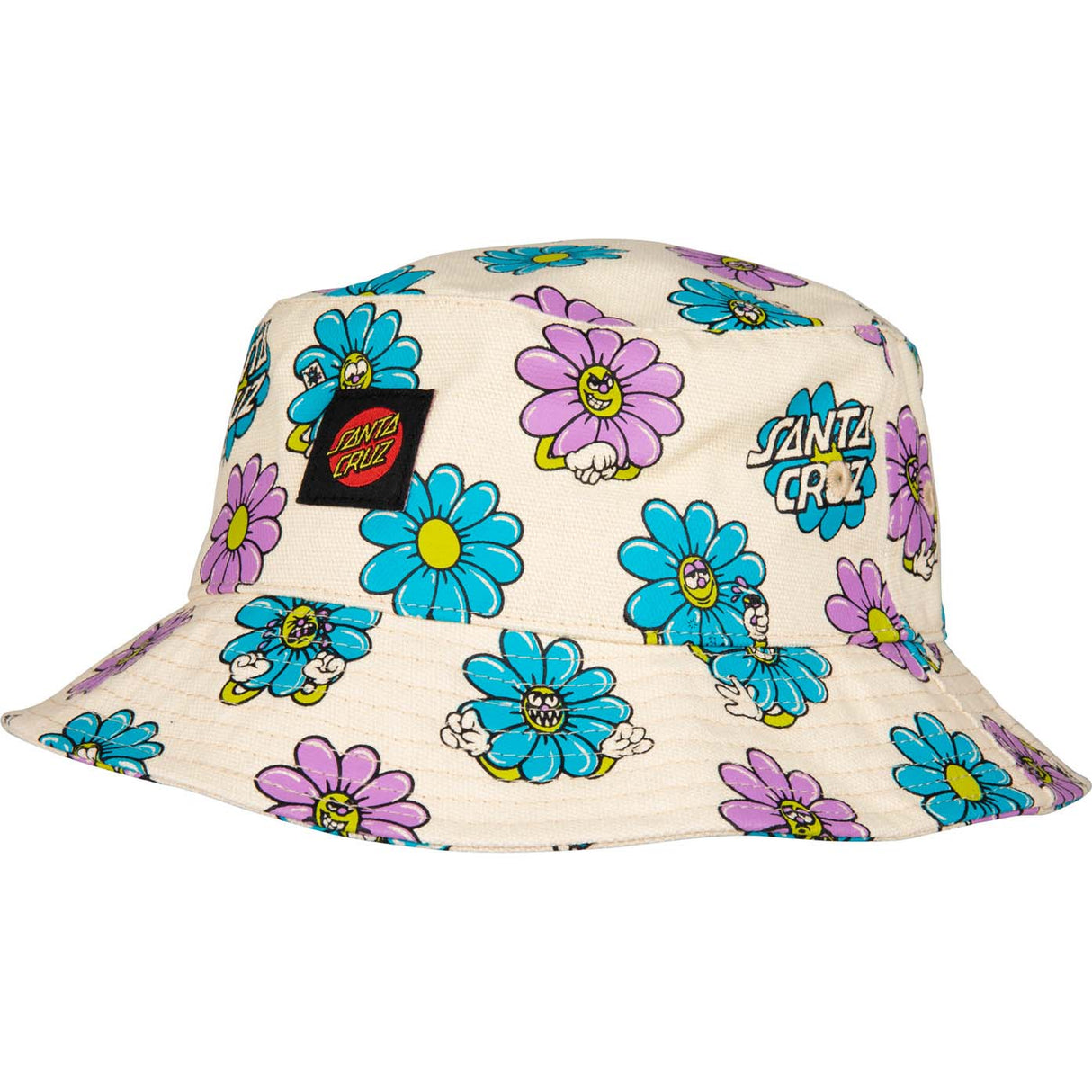 Santa Cruz Wildflower Womens Bucket Hat - Cream/Multi