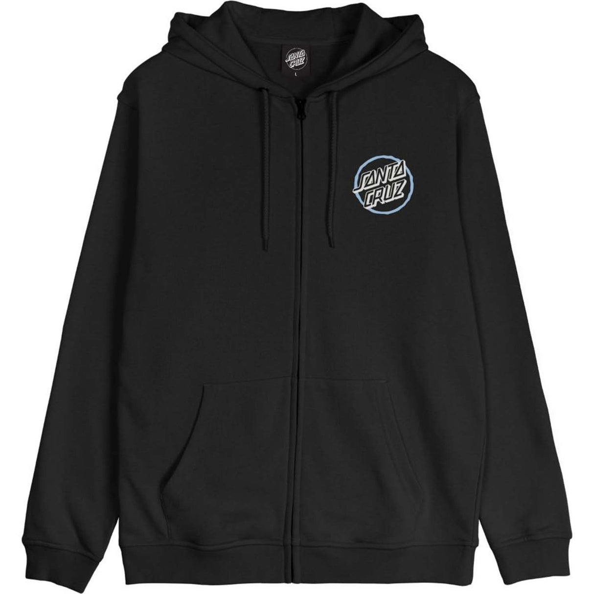 Santa Cruz Breaker Check Opus Dot Zip Hoodie - Black