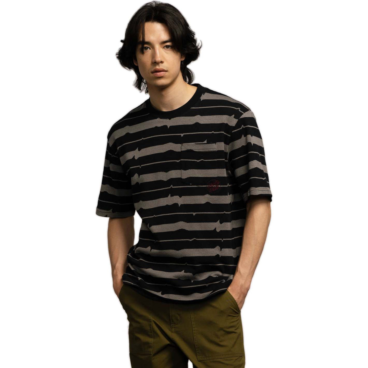 Santa Cruz Custom Fracture T Shirt - Black/Grey