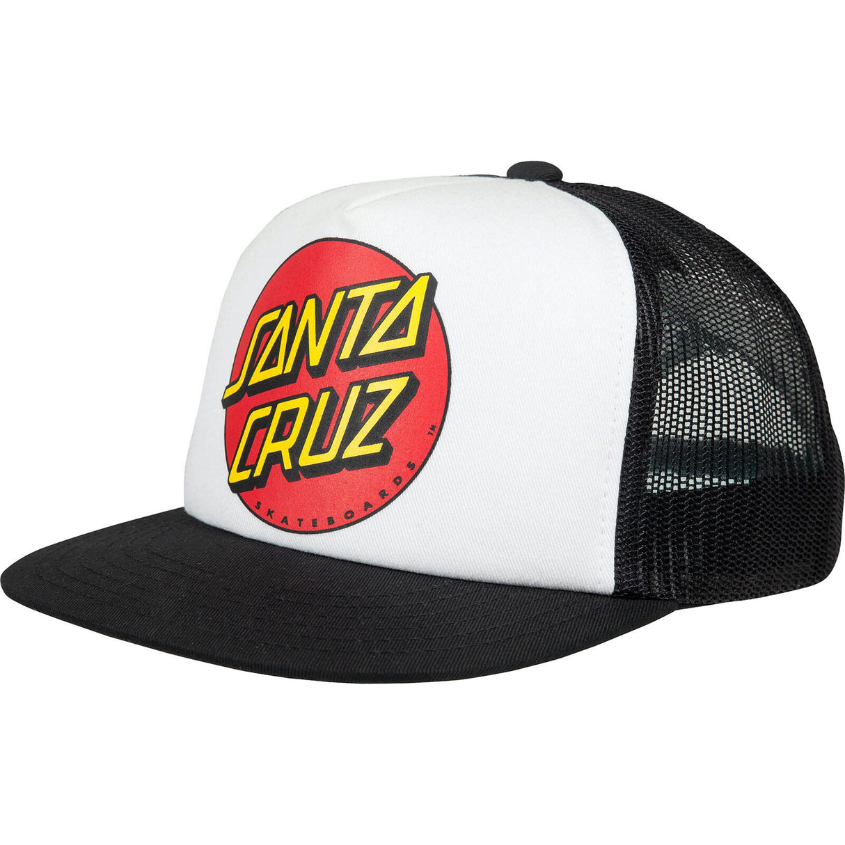 Santa Cruz Classic Dot Snapback Kids Cap - White/Black