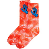 Santa Cruz Screaming Hand Tie Dye Socks - Red