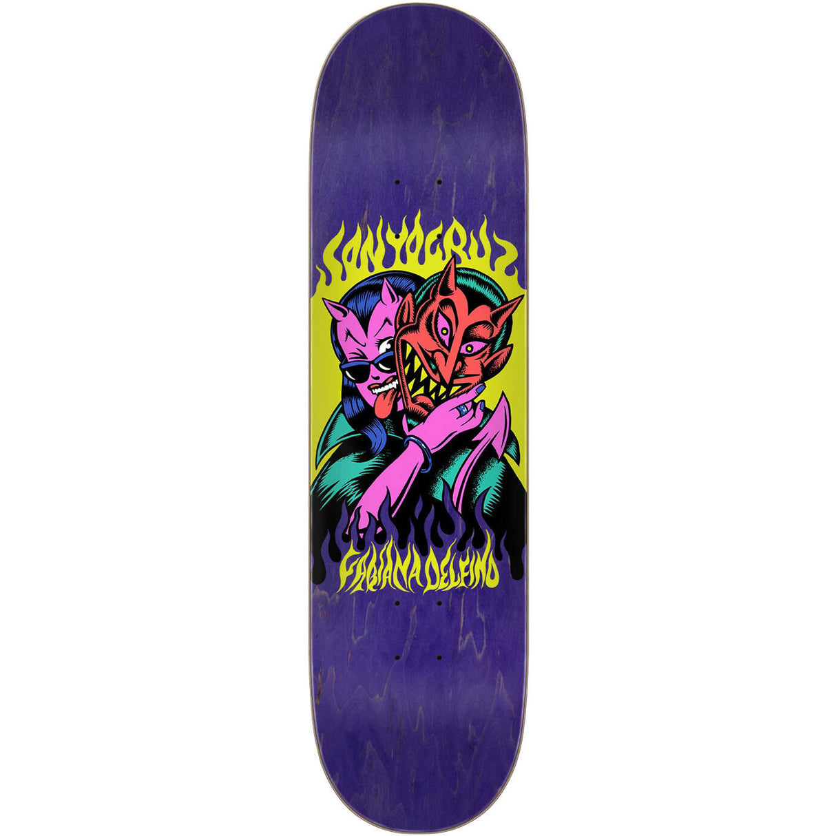 Santa Cruz Delfino VX Skateboard Deck - Devil 8.25"