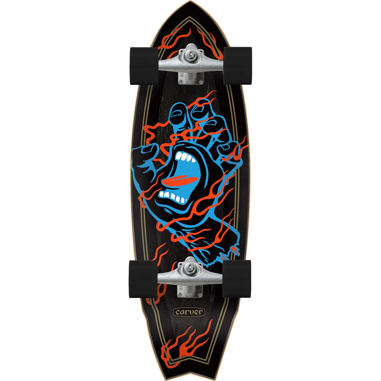 Santa Cruz Inferno Hand Shark Carver Surf Skate Cruzer Complete - 31.52"