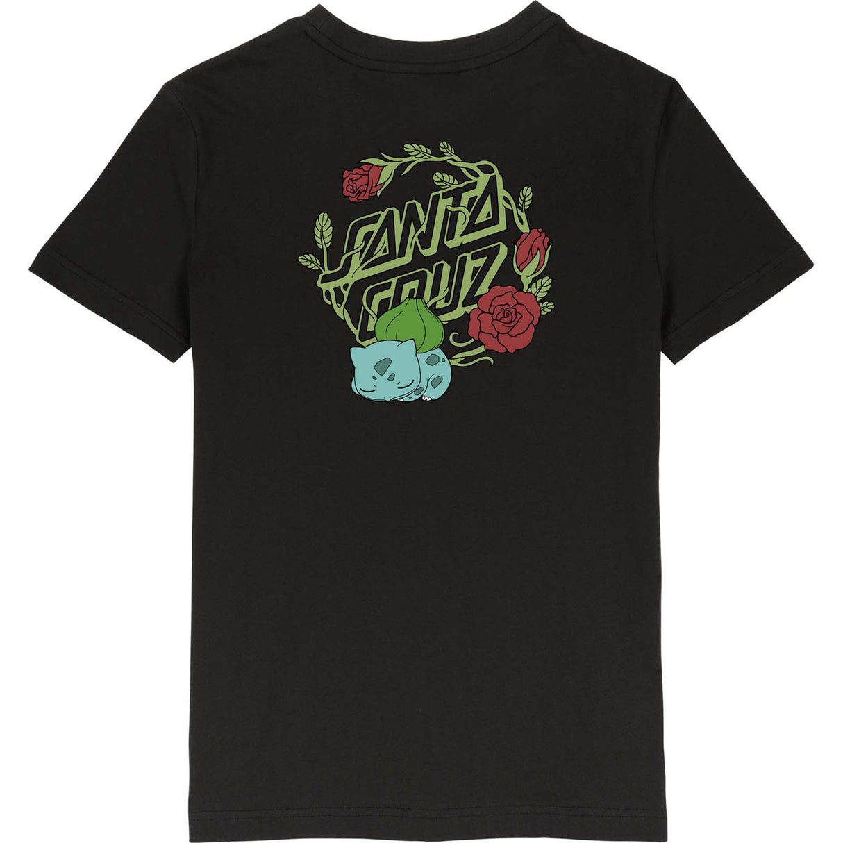 Santa Cruz x Pokemon Grass Type 1 Womens T Shirt - Black