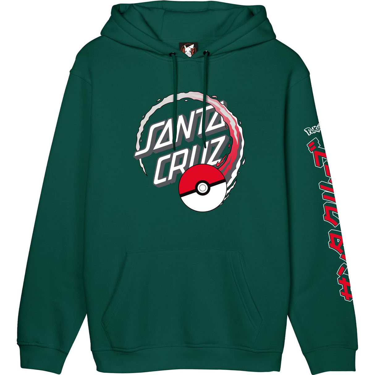 Santa Cruz x Pokemon Poke Ball Dot Hoodie - Alpine Green