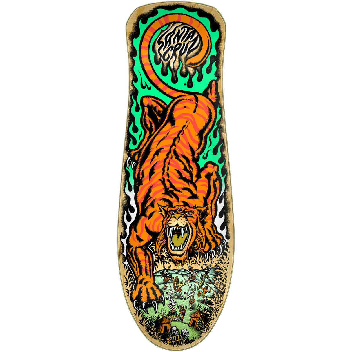 Santa Cruz Salba Reissue Skateboard Deck - Tiger 10.3"