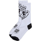 Santa Cruz Screaming Hand Mono Socks - White