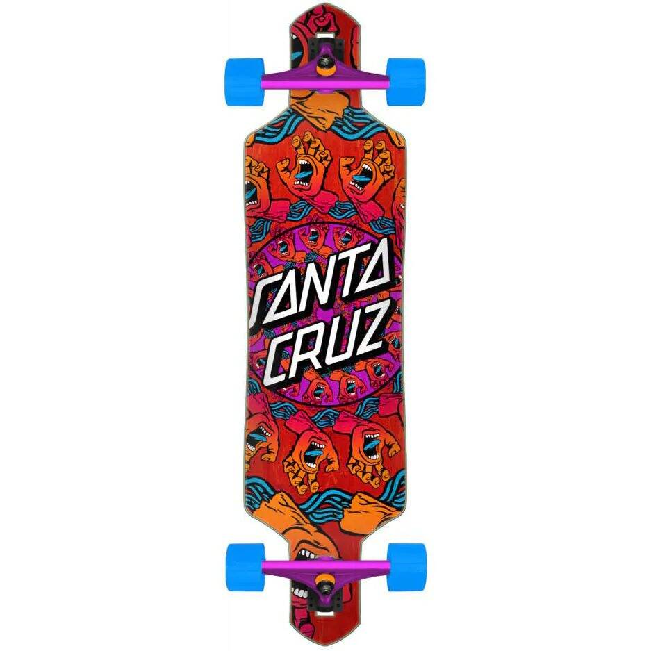 Santa Cruz Mandala Hand Drop Thru Complete Cruiser Skateboard - Multi 36''