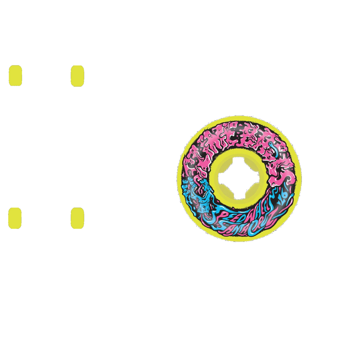 Santa Cruz Slime Balls Vomit Mini II 97a Skateboard Wheels - Yellow 54mm