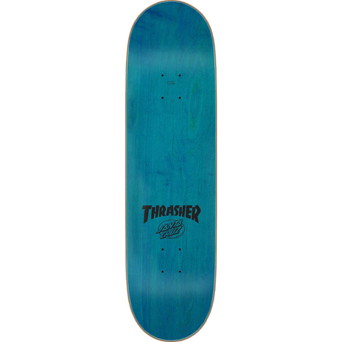 Santa Cruz x Thrasher Screaming Flame Logo Skateboard Deck - Black 8.5"