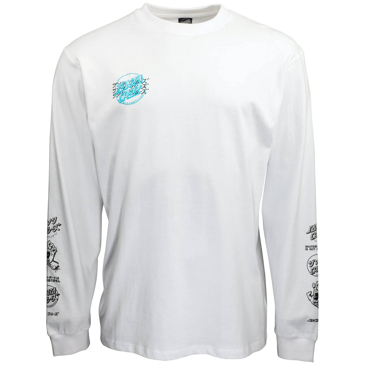 Santa Cruz Mixed Up Crime Hand Long Sleeve T Shirt - White