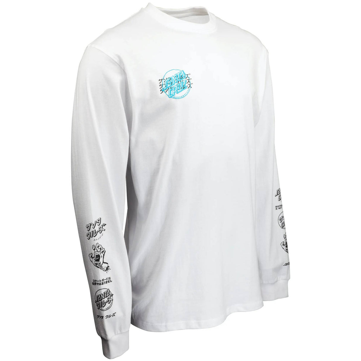 Santa Cruz Mixed Up Crime Hand Long Sleeve T Shirt - White