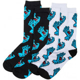 Santa Cruz Multi Hand (2Pk) Socks - Black/White