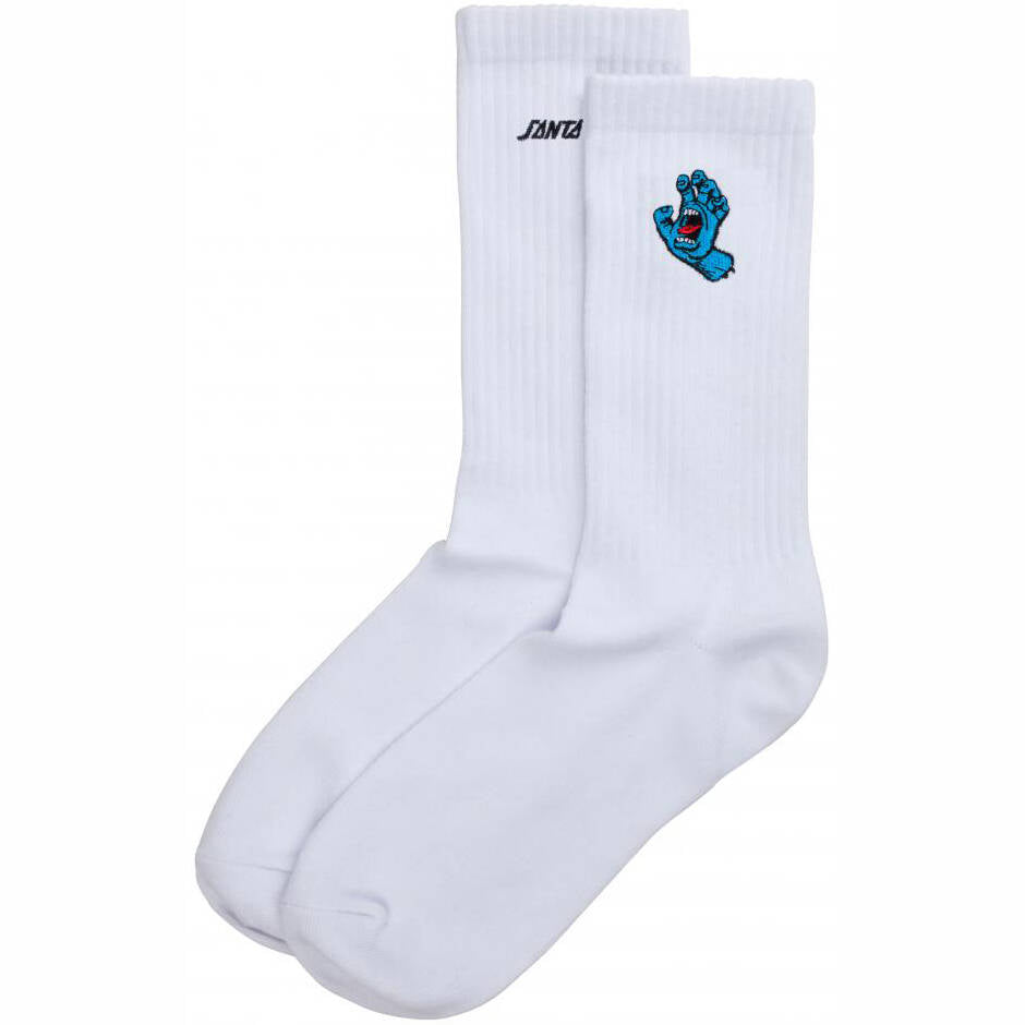 Santa Cruz Screaming Mini Hand Socks - White
