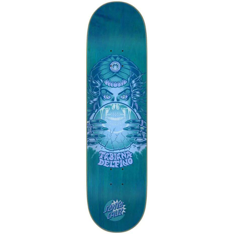 Santa Cruz Delfino Fortune Teller Skateboard Deck - Blue 8.25''