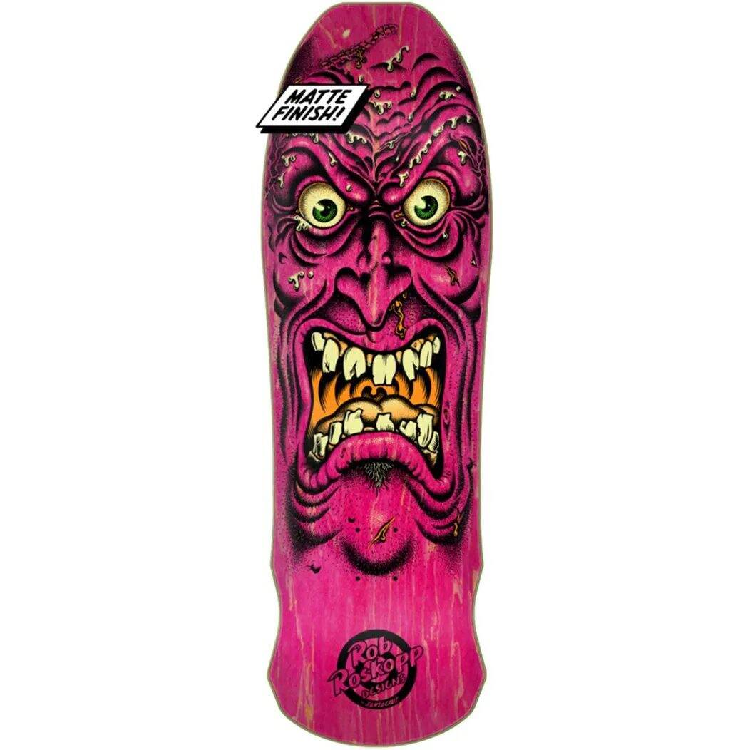 Santa Cruz Roskopp Face Reissue Skateboard Deck - Purple 9.5''