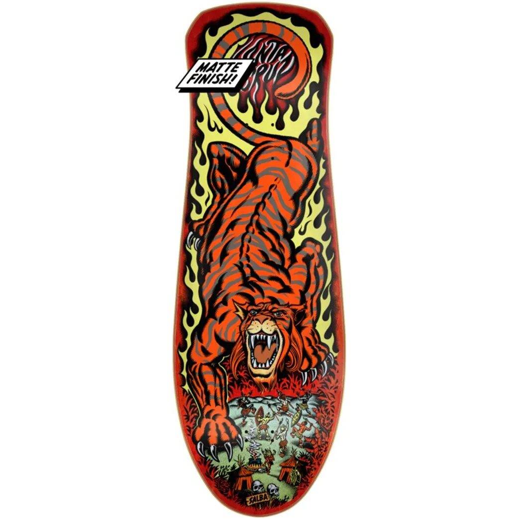 Santa Cruz Salba Tiger Reissue Skateboard Deck - Orange 10.3''