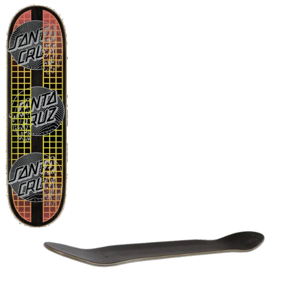 Santa Cruz Transcend Dots VX Skateboard Deck - Black 7.75''