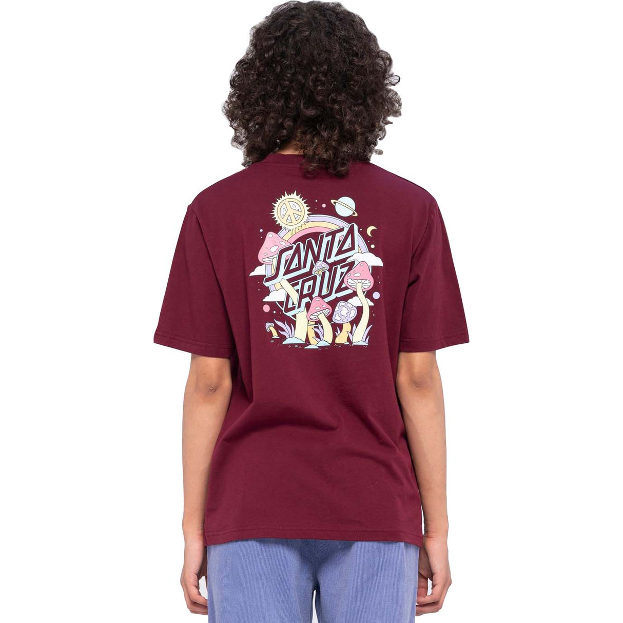 Santa Cruz Once Upon A Dot Womens T Shirt - Dark Cherry
