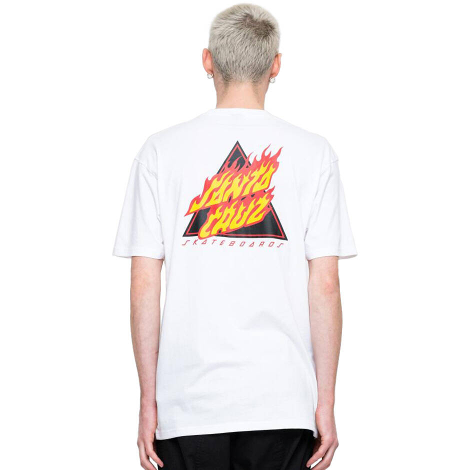 Santa Cruz Flamed Not A Dot T Shirt - White