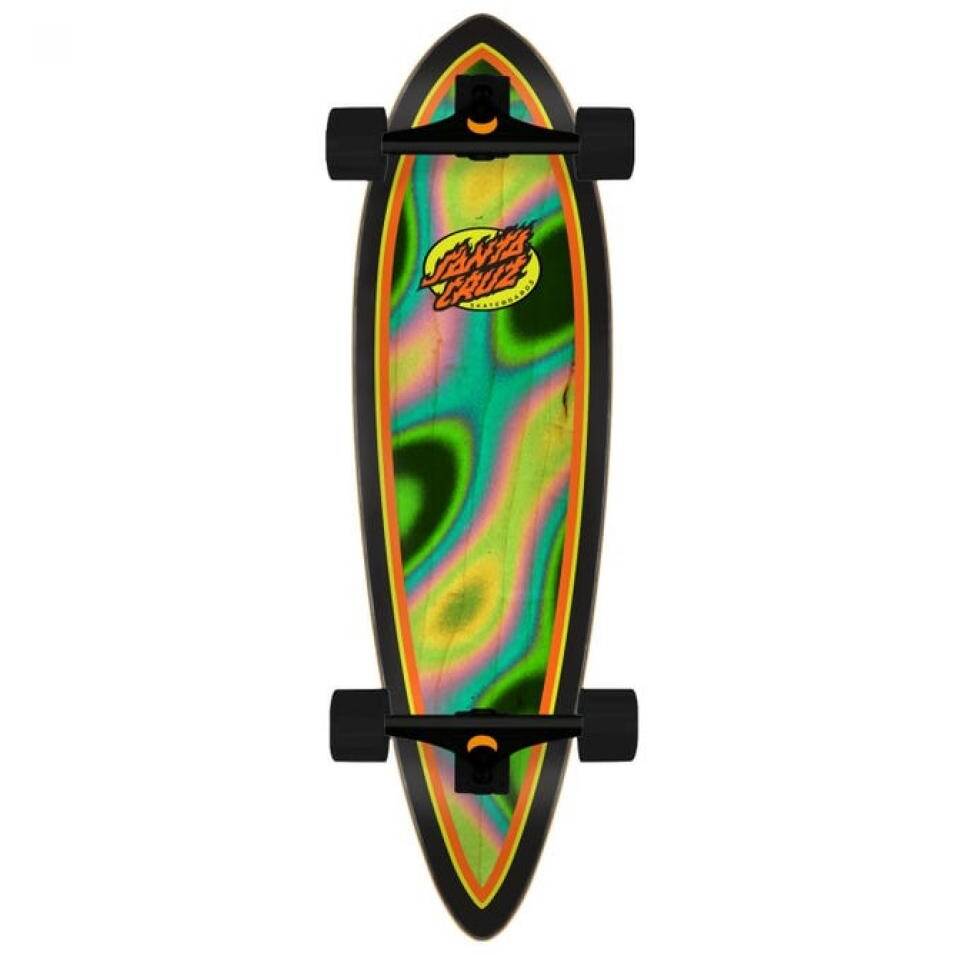 Santa Cruz Oval Flame Lava Dot Pintail Complete - Multi 33"