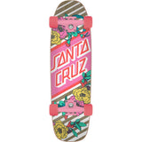Santa Cruz Floral Stripe Street Skate Complete Cruzer - Pink 29.4''