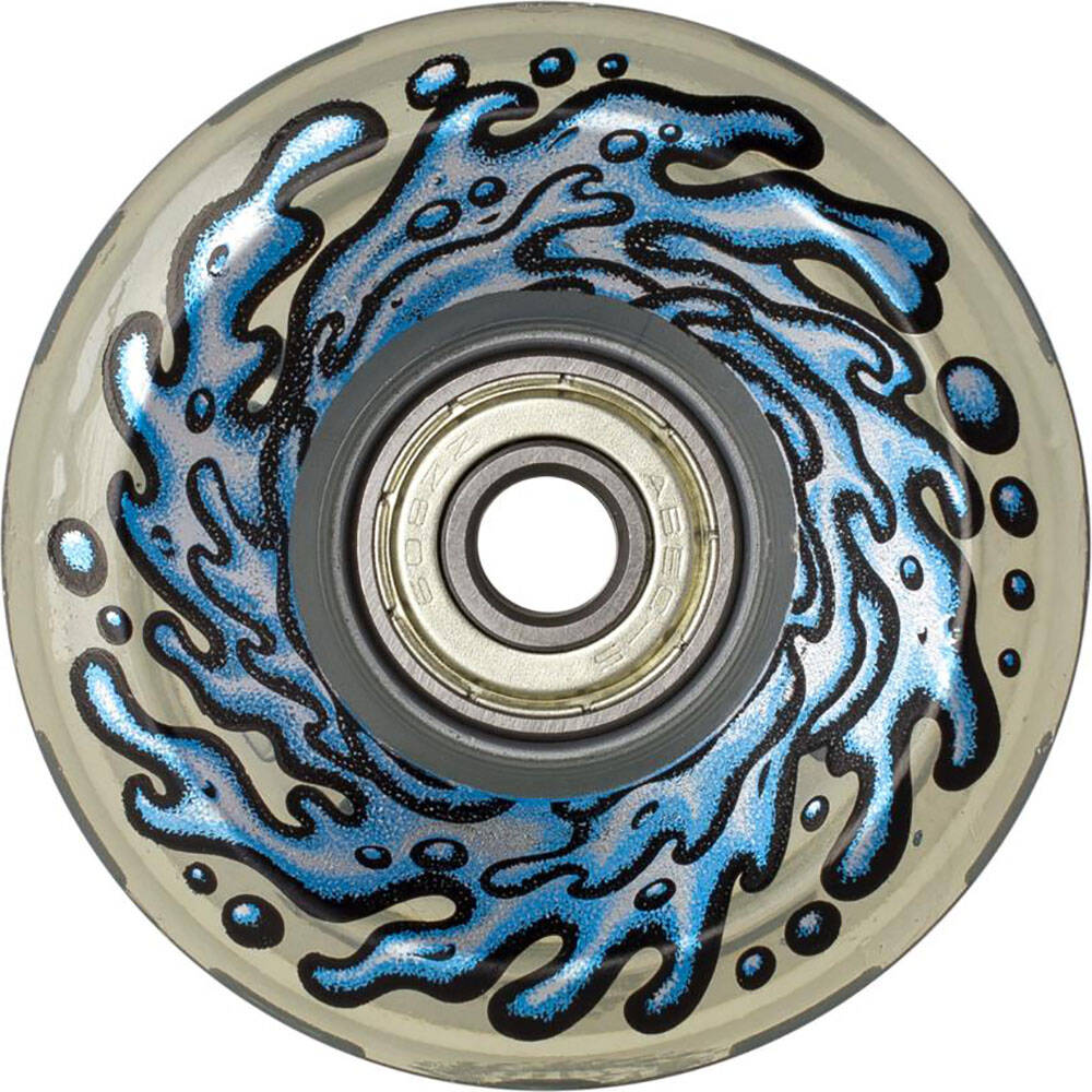 Santa Cruz Light Ups Skateboard Wheels w/ Blue LED and Bearings - 60mm