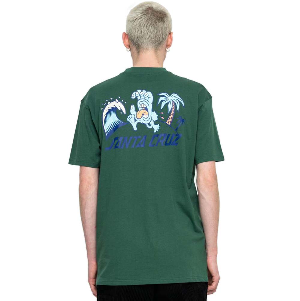 Santa Cruz Beach Bum Hand Scene T Shirt - Cedar
