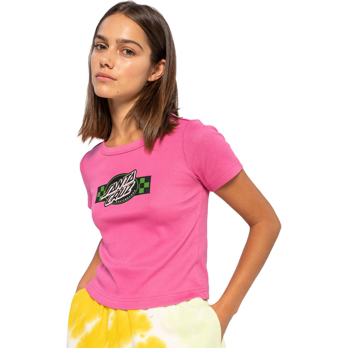 Santa Cruz Contest Oval Womens T Shirt - Pink Guava