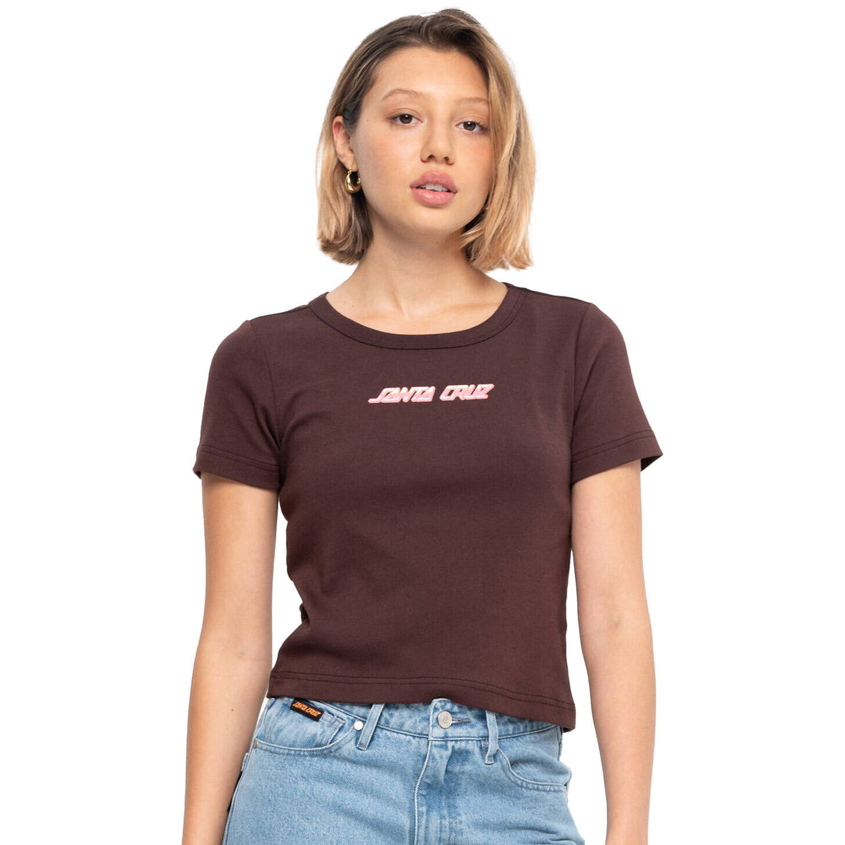 Santa Cruz Obscure Strip Womens T Shirt - Plum