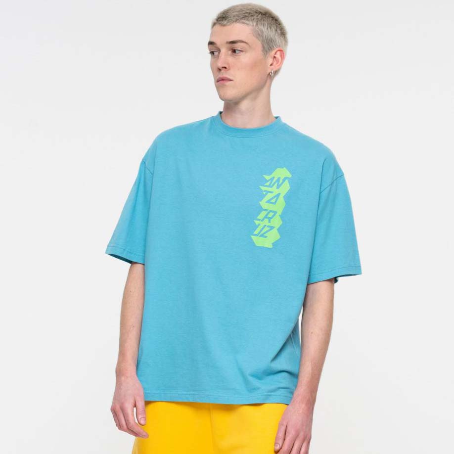 Santa Cruz Stacked Strip T Shirt - Arctic Blue