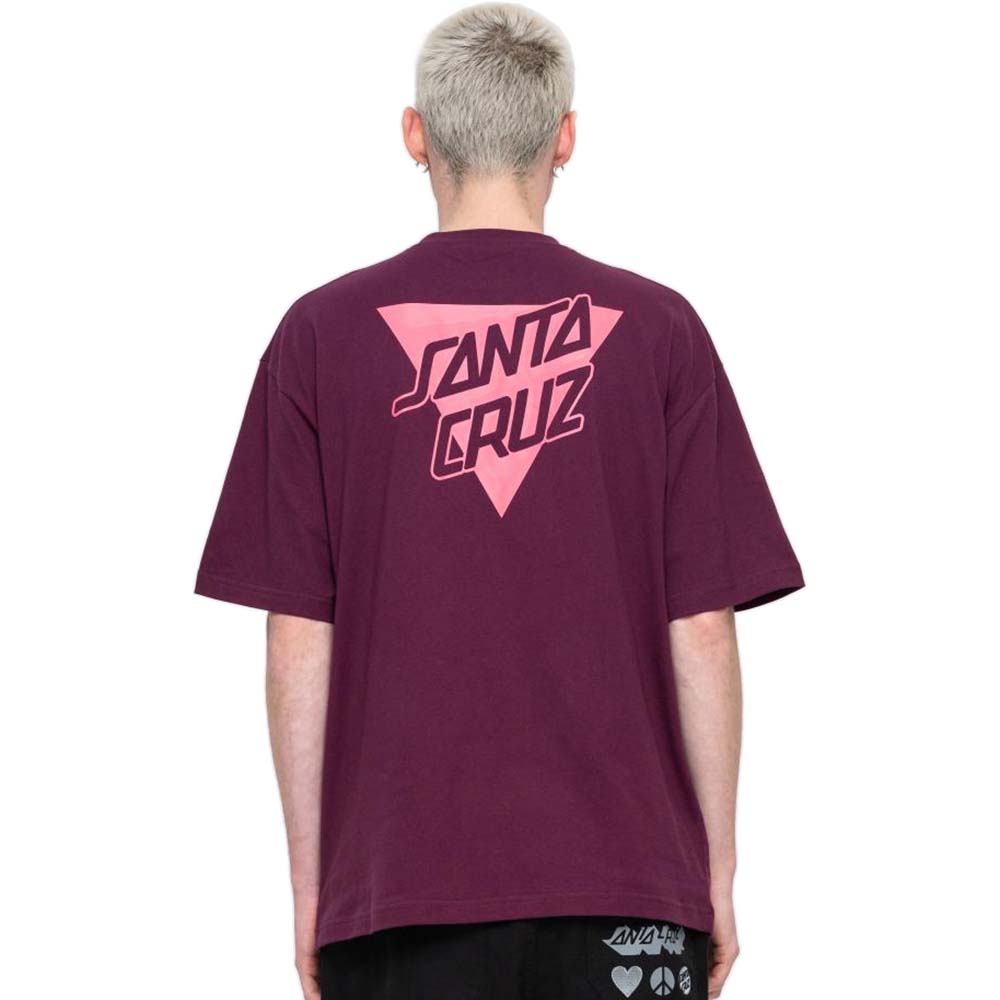 Santa Cruz Stacked Strip Reverse T Shirt - Beetroot