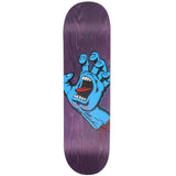 Santa Cruz Screaming Hand Skateboard Deck - Purple 8.375''