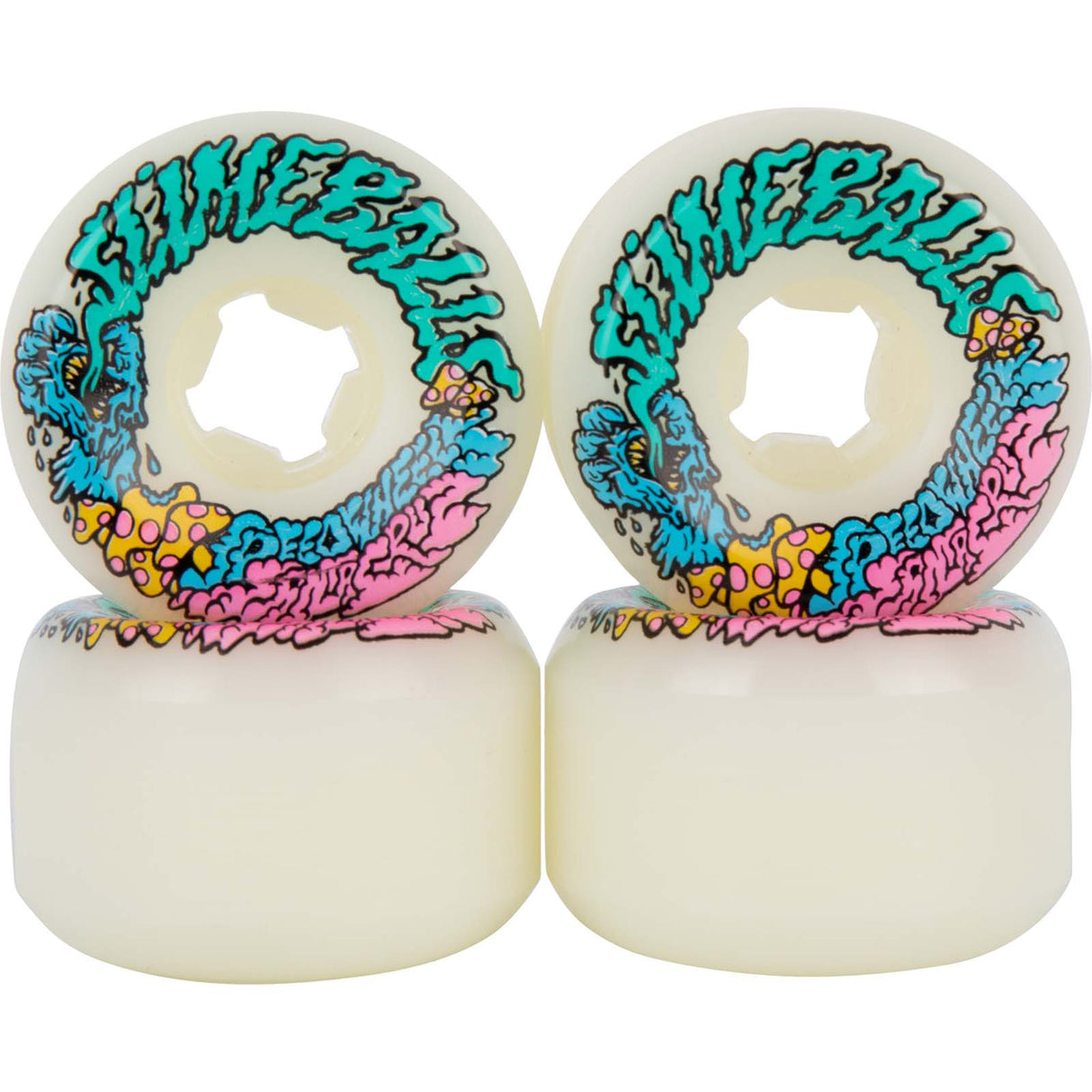 Santa Cruz Slime Balls Vomit Mini II Skateboard Wheels - White 54mm