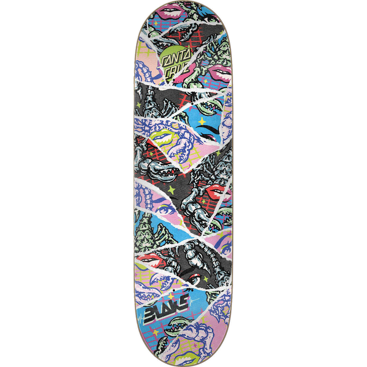 Santa Cruz Johnson Misprint Danger Zone VX Everslick Skateboard Deck - 8.6"