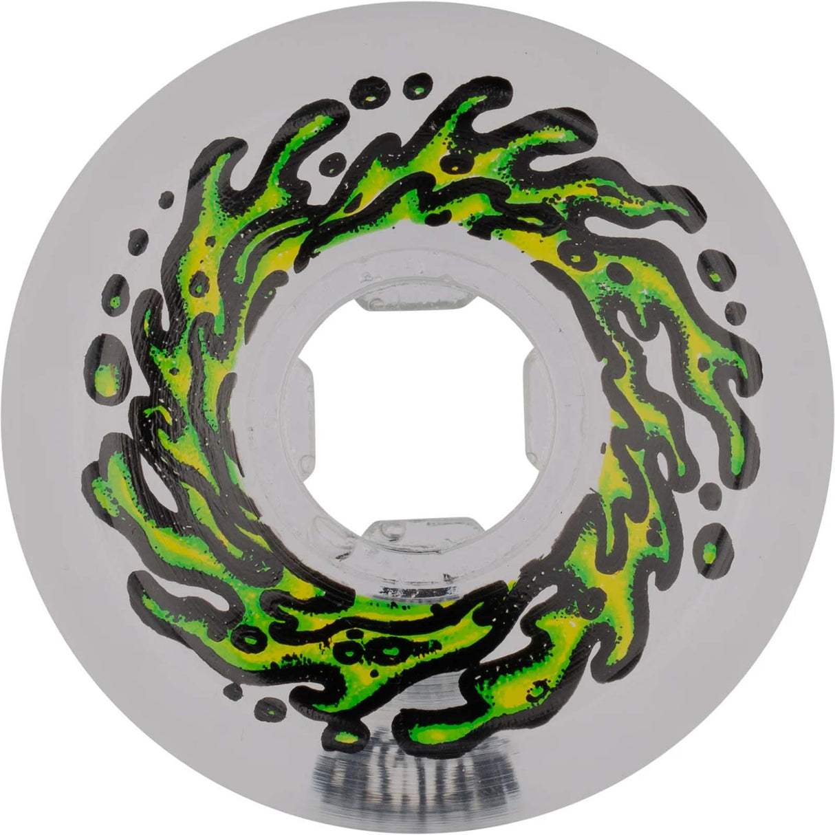Santa Cruz Slime Balls Mirror Vomits Skateboard Wheels - Clear 53mm
