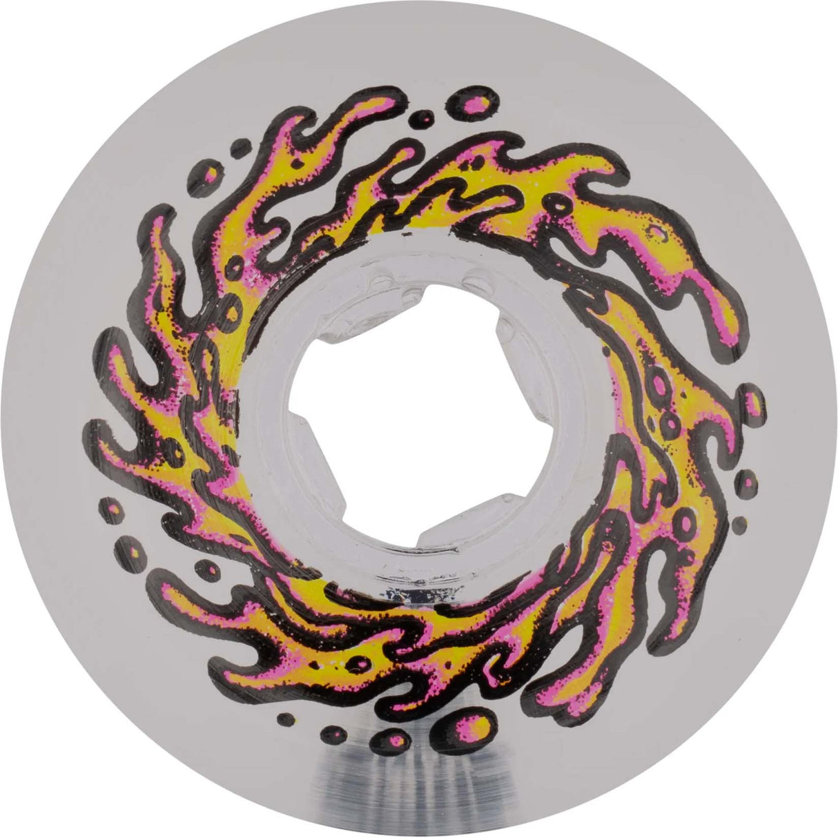Santa Cruz Slime Balls Mirror Vomits Skateboard Wheels - Clear 54mm