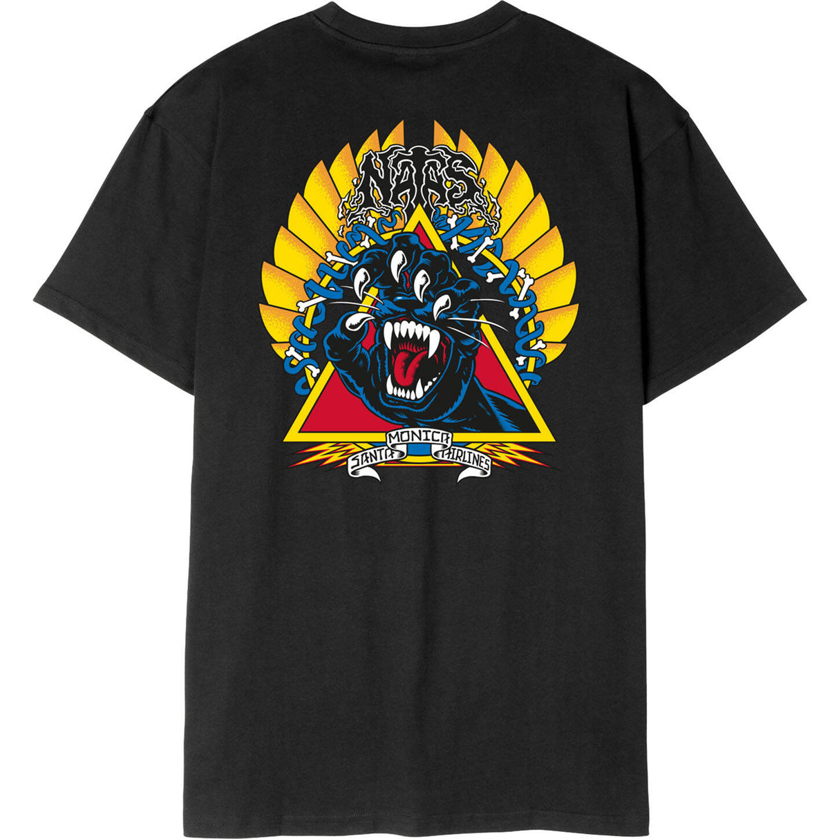 Santa Cruz Natas Screaming Panther T Shirt - Black