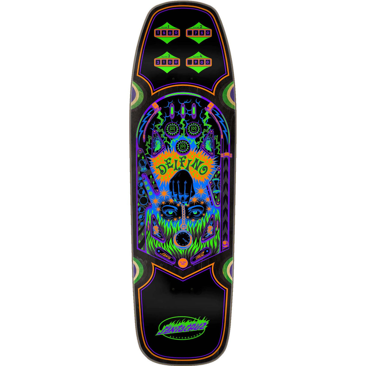 Santa Cruz Pinball Skateboard Deck - Delfino 9.14"