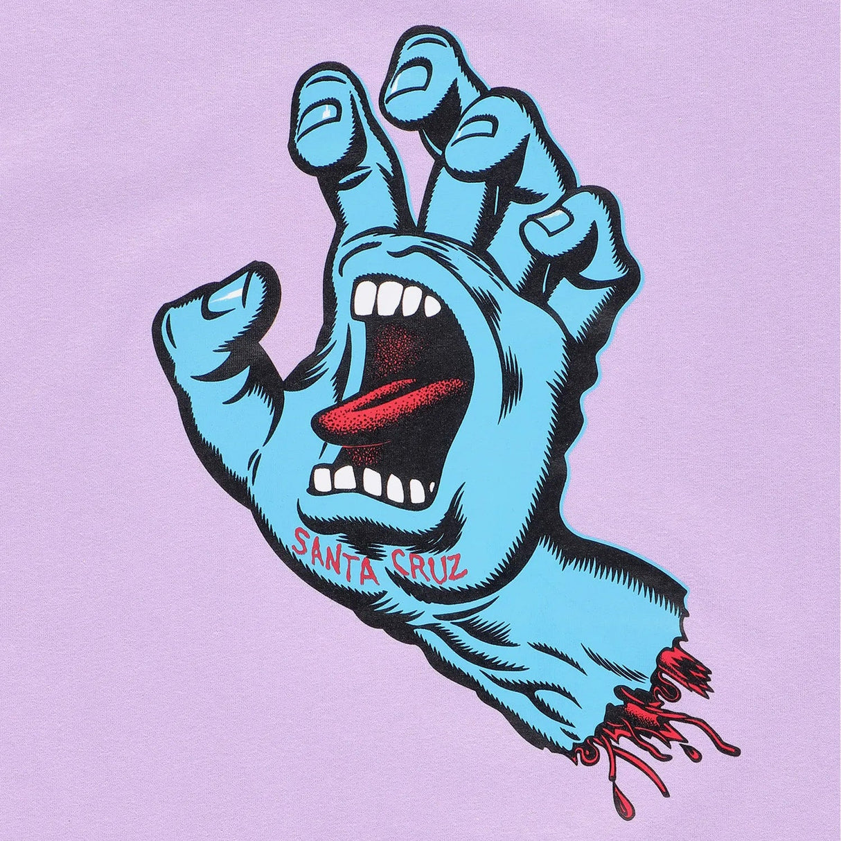 Santa Cruz Screaming Hand Chest T Shirt - Digital Lavender