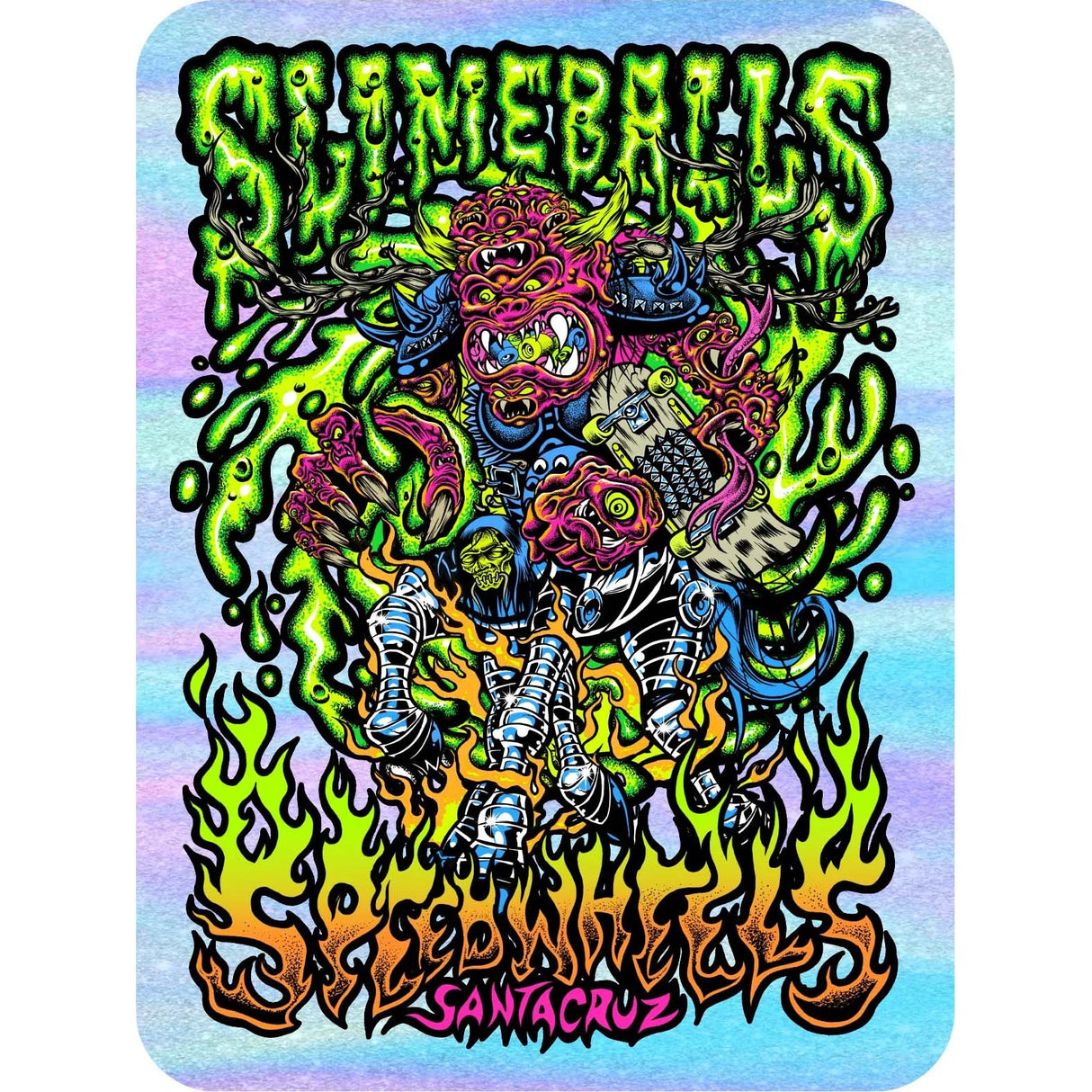 Santa Cruz Slime Balls Dirty Donny OG Slime Skateboard Wheels - Purple 60mm