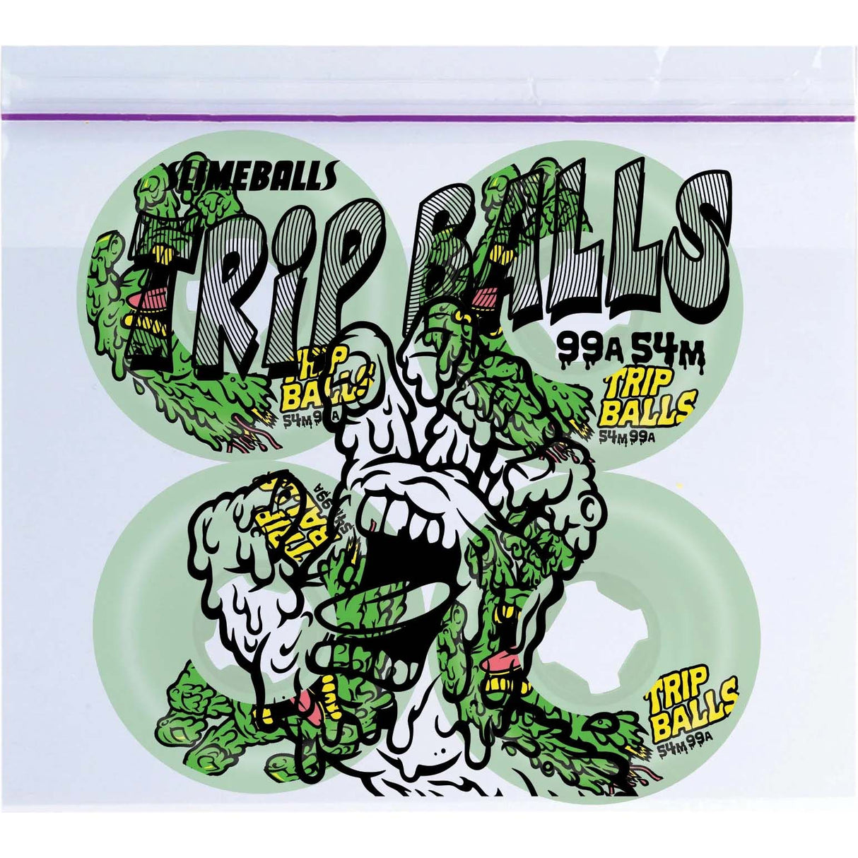 Santa Cruz Slime Balls Face Melter Trip Balls Skateboard Wheels 54mm