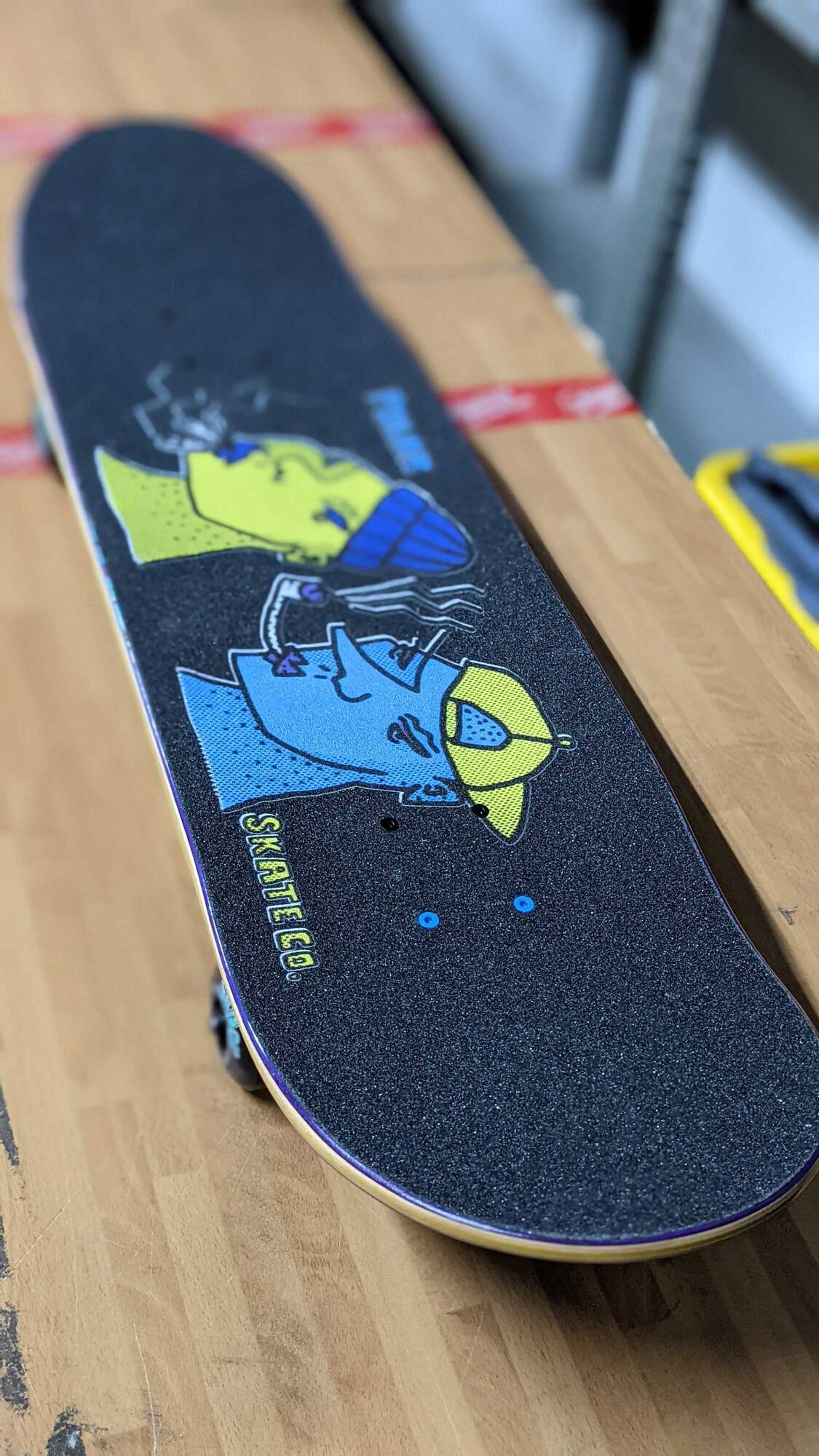 Santa Cruz No Pattern Hand Custom Skateboard - Blue 8.5"