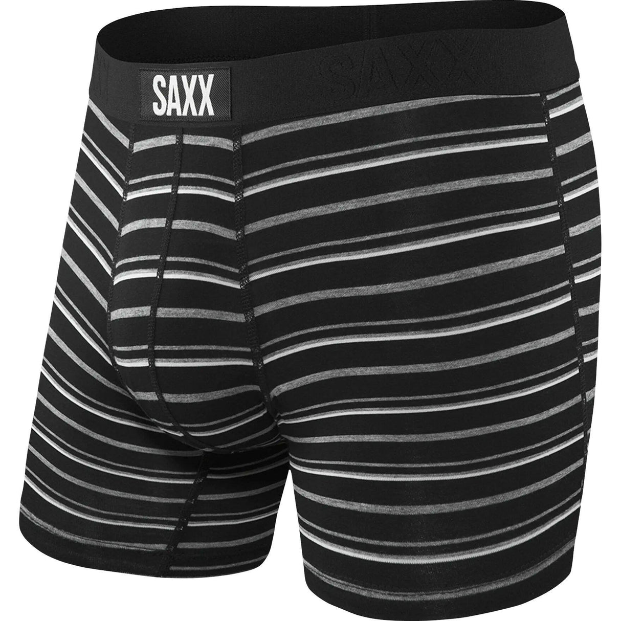 Saxx Vibe Boxer Briefs - Black Coast Stripe