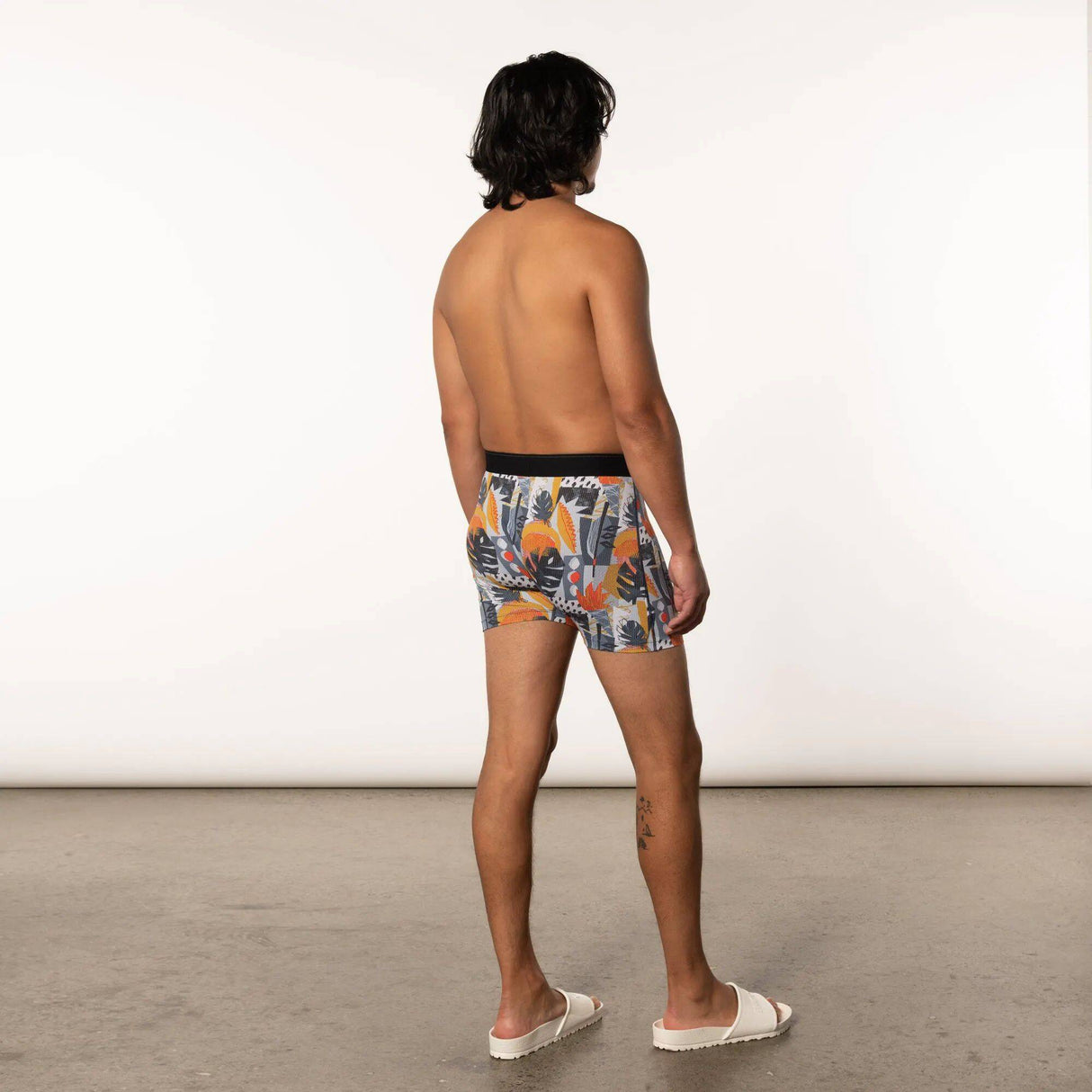 Saxx Quest Boxer Briefs - Blue Cut Work Tropical