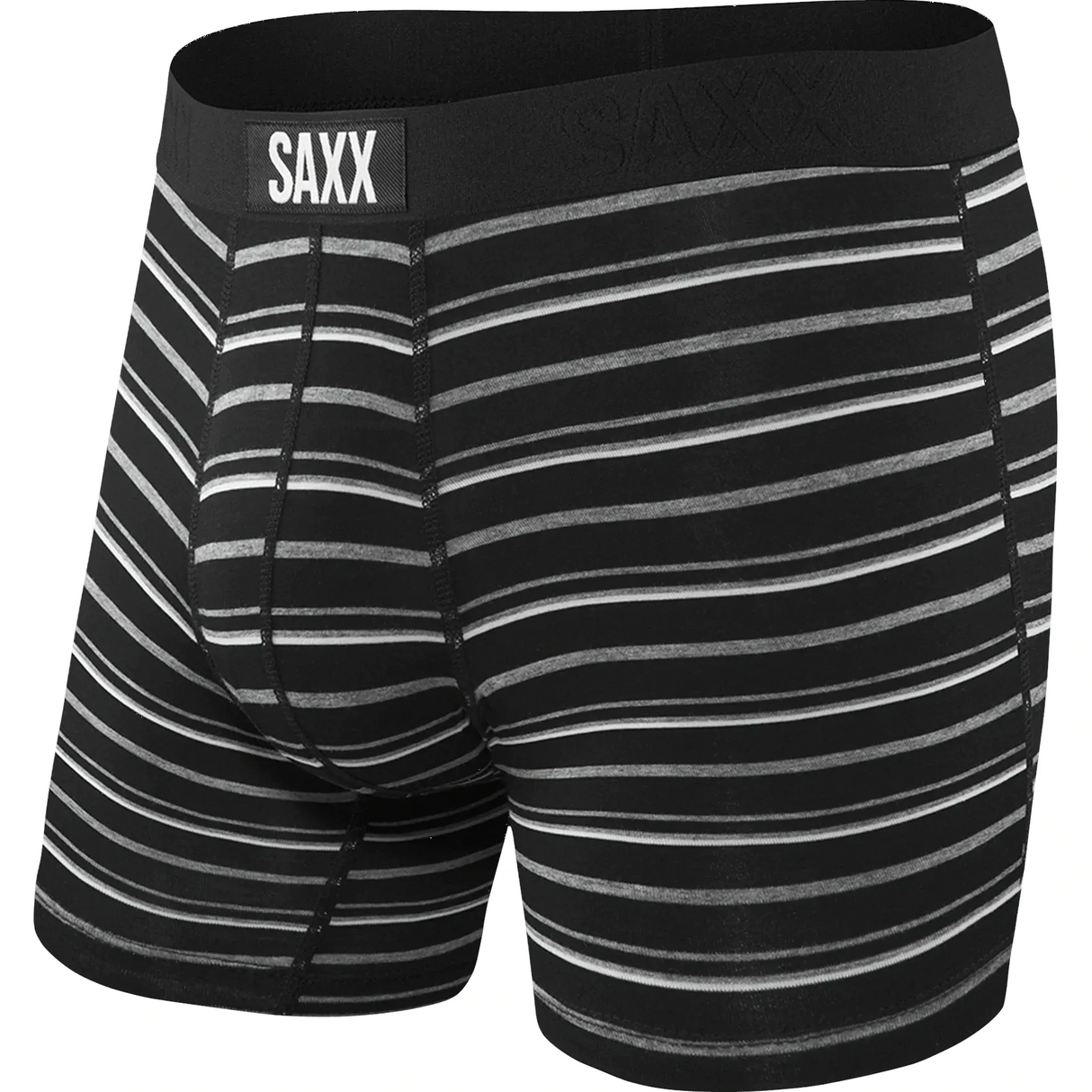Saxx Vibe Boxer Briefs - Black Coast Stripe