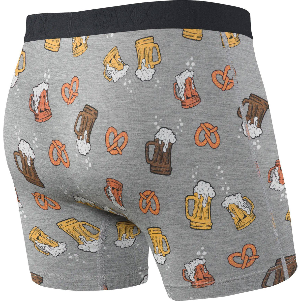 Saxx Vibe Boxer Briefs - Grey Beer Cheers