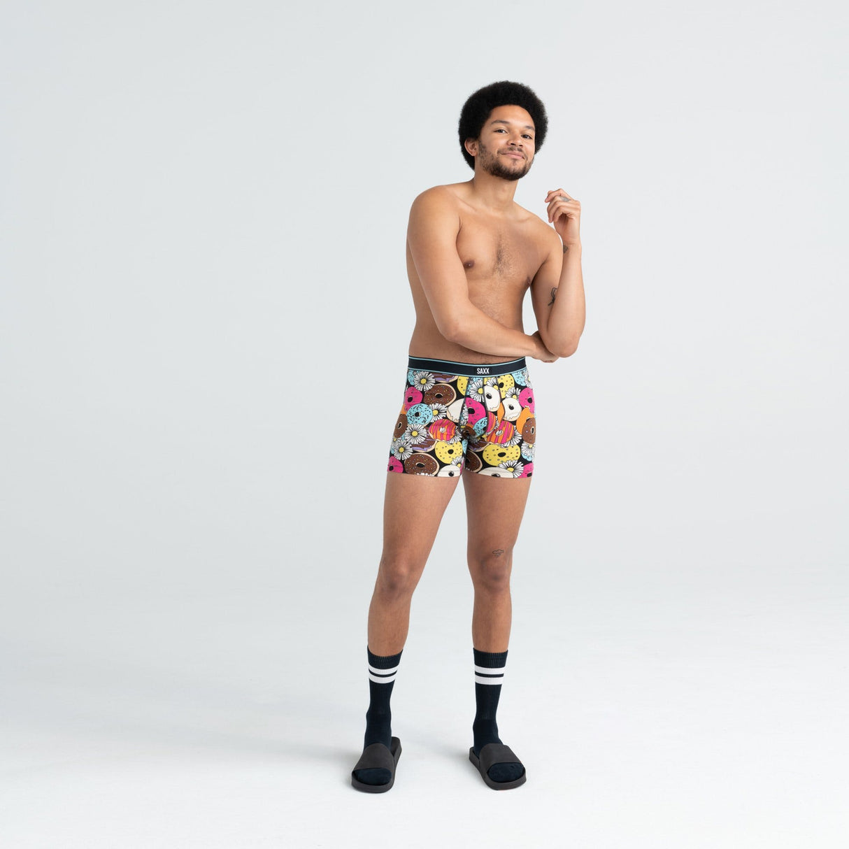 Saxx Daytripper Boxer Briefs - 2-Pack - Donuts & Daisies/Black
