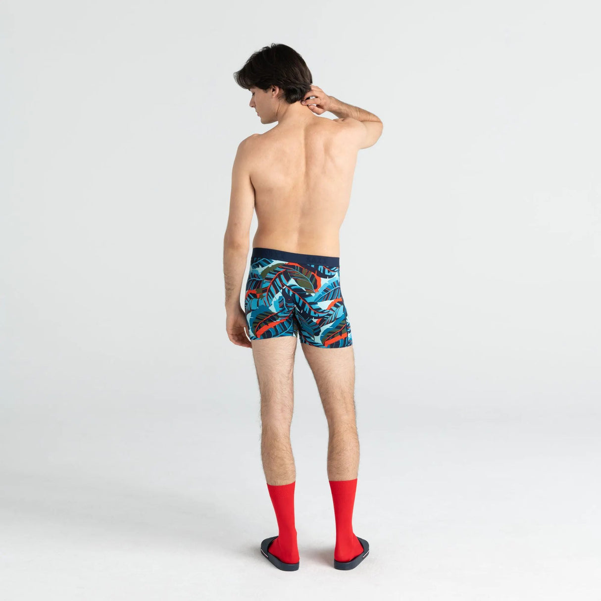 Saxx Vibe Boxer Briefs - Blue Pop Jungle
